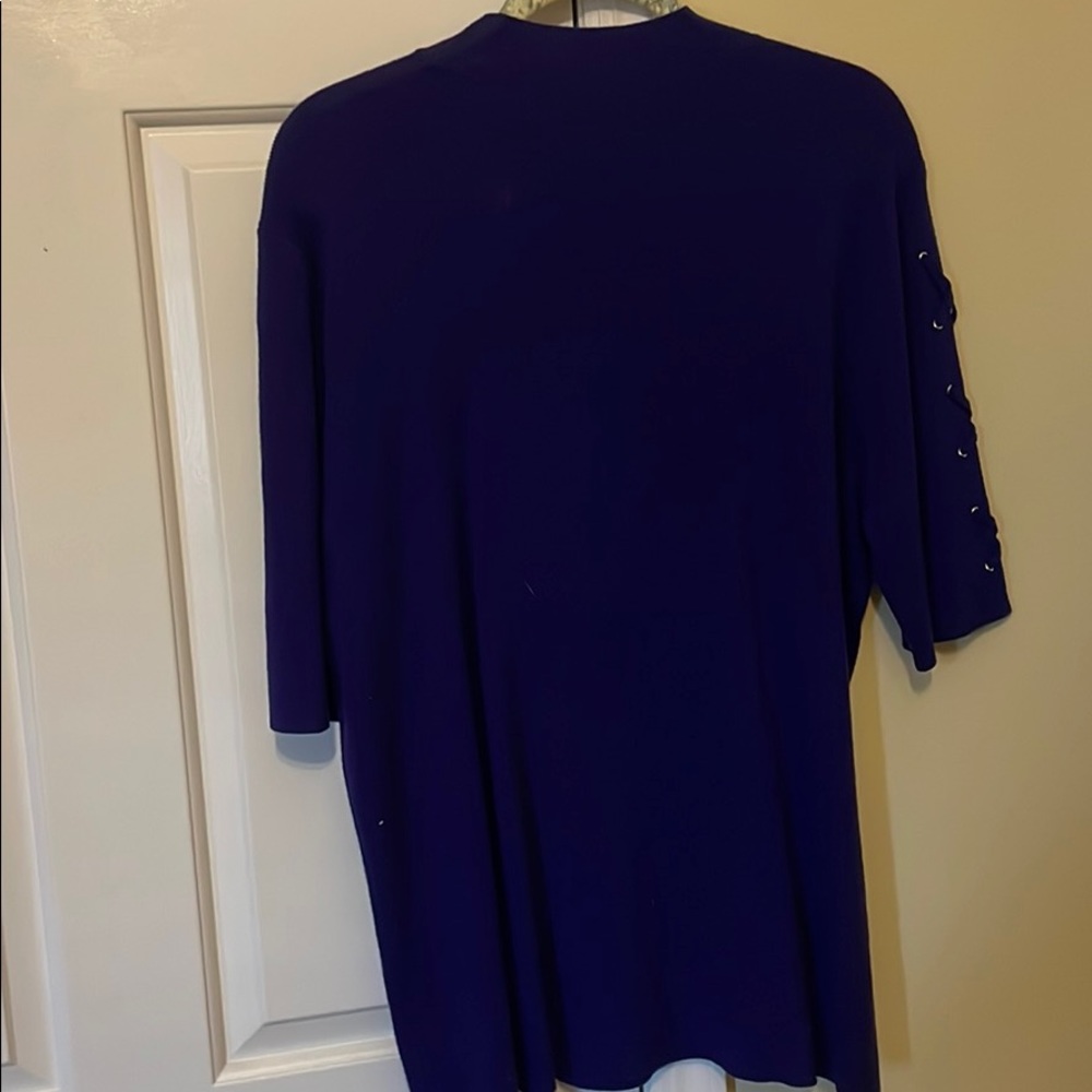 Purple elbow length sweater - Picture 5 of 5